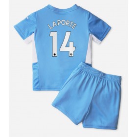 Tenue Manchester City Aymeric Laporte 14 Enfant Domicile 2021-2022 Maillot de Foot